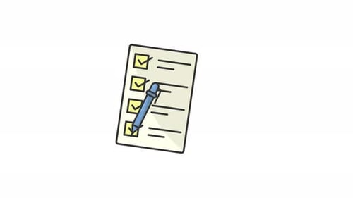 blank white paper animated icon motion graphic alpha channel video design