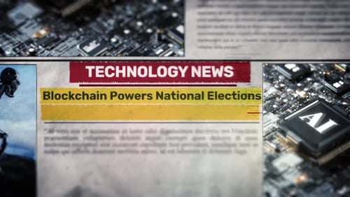 Technology News Headline Reveal Animation