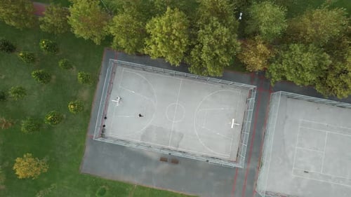 Aerial Street Basketball