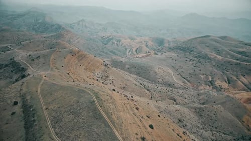 aerial view of the desert
