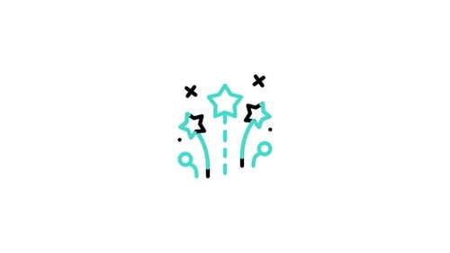 Animiertes Feuerwerk-Symbol
