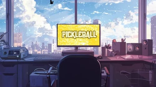 Pickleball Tilte Screen - Modern Lofi Anime / Manga Title Animation