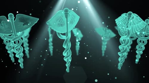 Medical Science Logo Animated Background Video