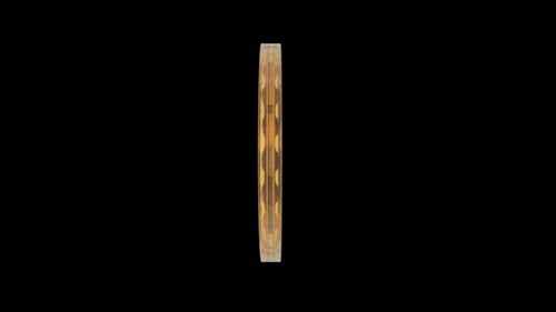 Glass Coin On Alpha Channel 4K