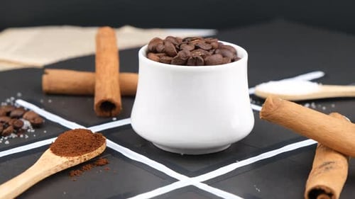 Coffee Bean and Cinnamon Still Life