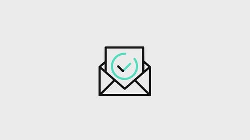 Flat Design Email Confirmation Icon Animation