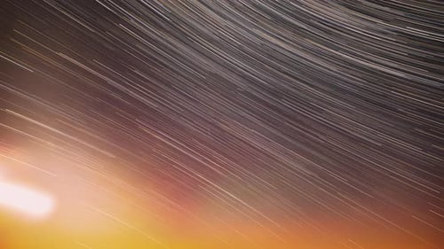 Abstract Star Trails Time Lapse at Night