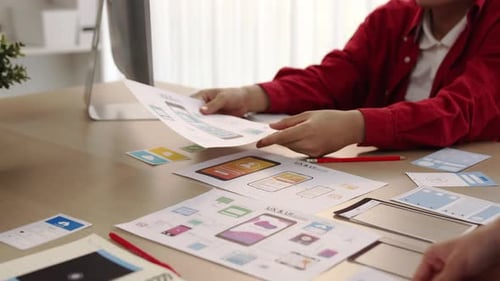Designers Collaborate on UX and UI for Mobile App