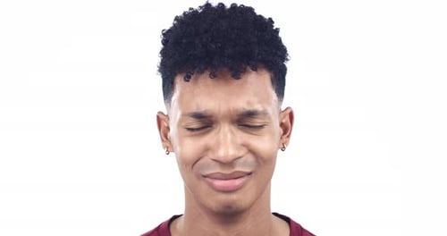 Young Adult Posing on a White Background