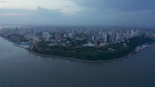 Mozambique, maputo traveling in drone 4k