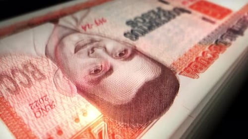 Cuba Peso money counting seamless loop