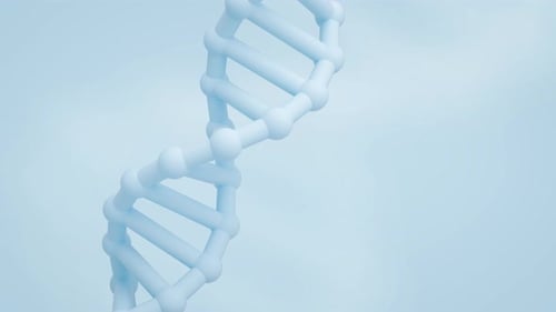 Dna double helix structure rotating animation