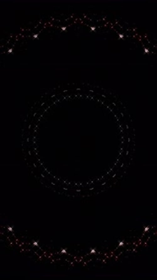 Abstract background moving stripes and flashing with shining light dots. Animation with circles