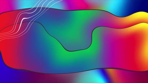 Vibrant Abstract Fluid Gradient Waves Background Animation