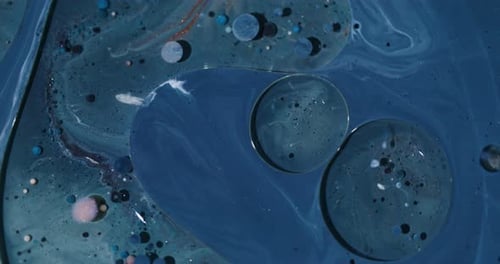 Oil Flow Bubble Water Shiny Paint Round Mix Liquid