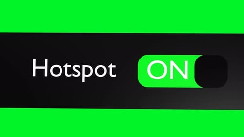 Turn on Hotspot button, slider. Internet connection mobile interface.