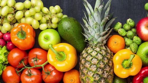 Healthy Eating Ingredients Fresh Vegetables Fruits and Superfood Nutrition Diet Vegan Food