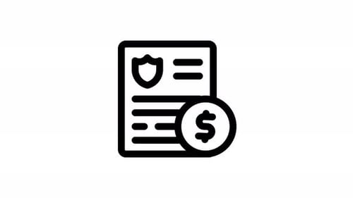 Animated Corporate Financial Policy Document Icon