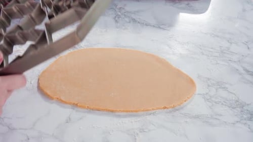 Making Holiday Cookies with Festive Cutter