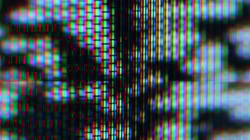 Extreme Close Up of Pixels on a Screen