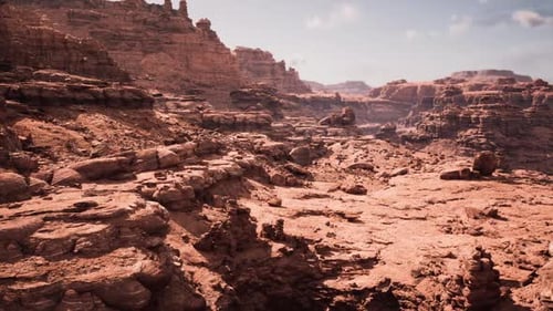 Vivid Stratified Canyon Showcasing Textured Geological Features