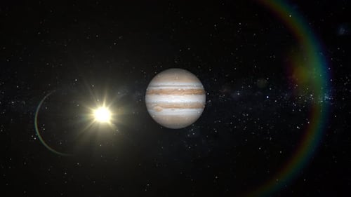 View of Jupiter Planet animated. 2392