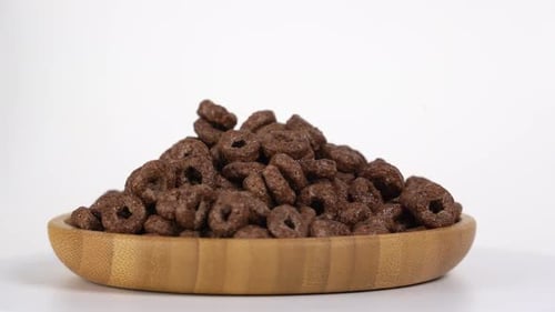 Bowl Full of Chocolate Cereal Rings