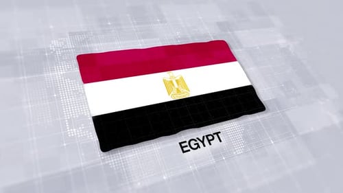 Egypt Flag Presentation Displayed On Modern Clean White Background
