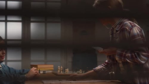 Peeking How Kids Playing Dominoes