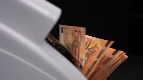 Money Counter Machine Counting Euro Currency