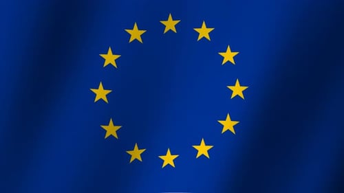 Seamless Loop of Waving European Union Flag