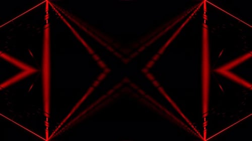 Rote und weiße Blitze spiegeln den symmetrischen Linien- und Streifenhintergrund VJ Loop in 4K wider
