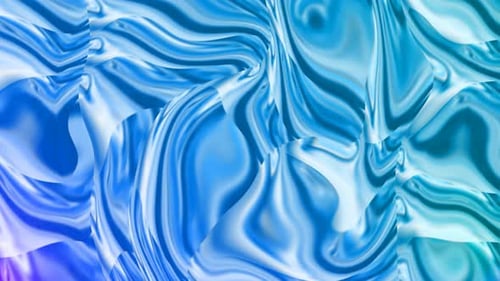 Glossy Blue Cyan Abstract Fluid Swirl Seamless Loop