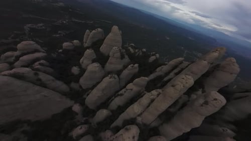 Aerial view of Montserrat, Spain