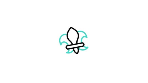 Fleur-de-Lis Line Art Motion Graphic