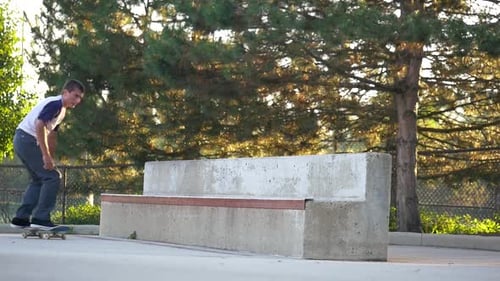 sunset skateboard trick at the skatepark