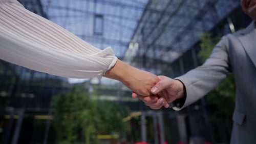 Handshake in Modern Office Environment Concept Business Peoplepartners