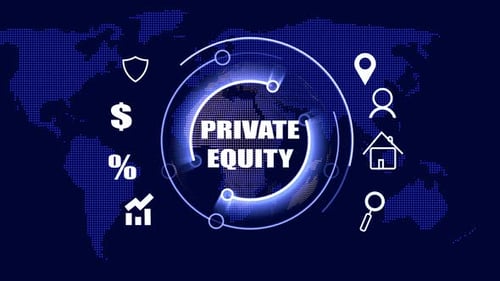 Private Equity Investment Concept with Global Business Technology Interface private equity,