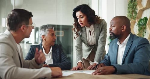 Business Team Collaborating in Modern Office Environment