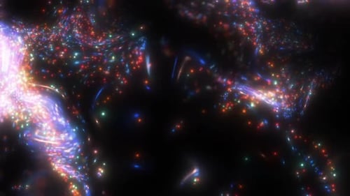 Holiday Red Blue Trail Particles