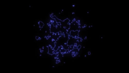 Dynamic Blue Electric Energy Reveal Transition