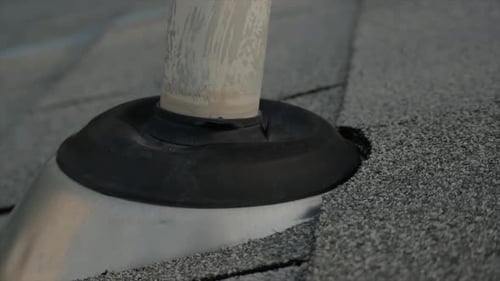 A close up footage of the roof shingles