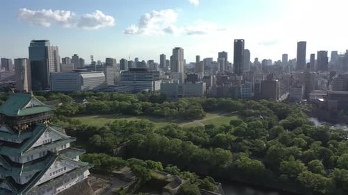 Osaka Castle. The one of Japan's most famous landmark in Osaka