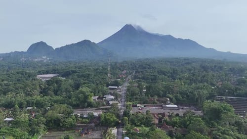 Aerial Merapi Mountain