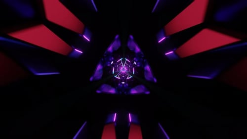 Danza vibrante de neón multicolor en un hipnótico telón de fondo VJ Loop