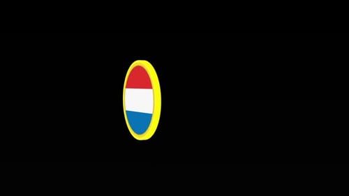 Clean 3D Animated Rotating Flag Badge