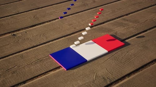 Bandera de Francia - Cámara lenta