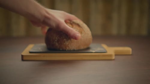 Bakery Concept of Homemade Breads Loaf Pastry Food Background