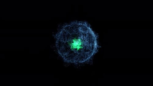 Mysterious Orb. Magic Sphere. Sci-fi Orb. Energy Ball. Loop Animation. Transparent Background