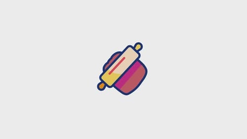 Animiertes Rolling Pin-Icon V1
